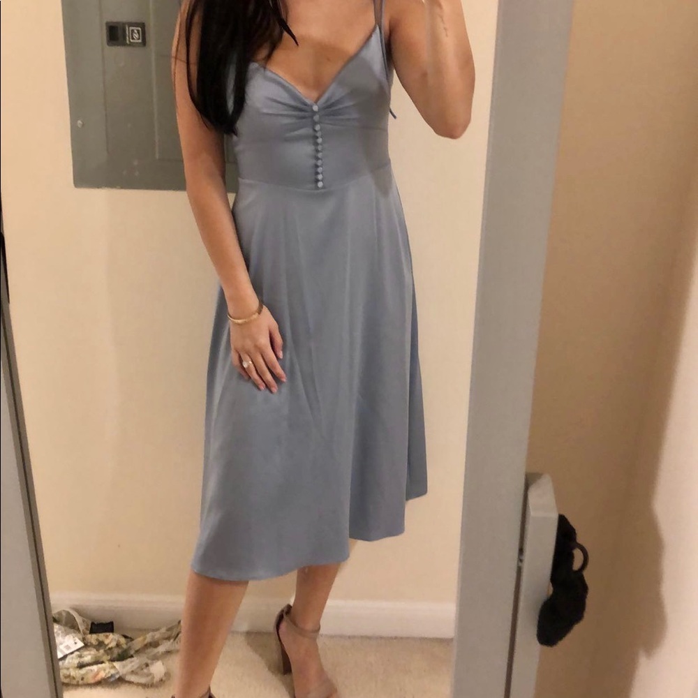 Danielle Bernstein WeWoreWhat Blue Midi Slip Dress - Sz 2